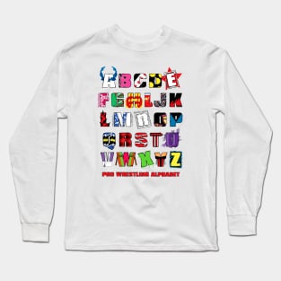 The Pro Wrestling Old School Alphabet Long Sleeve T-Shirt